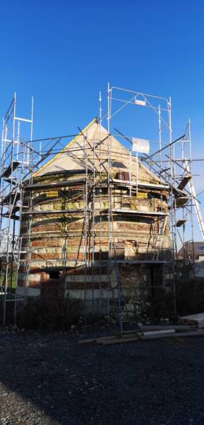 Rénovation d'une tourelle en ardoise sur le secteur le Havre