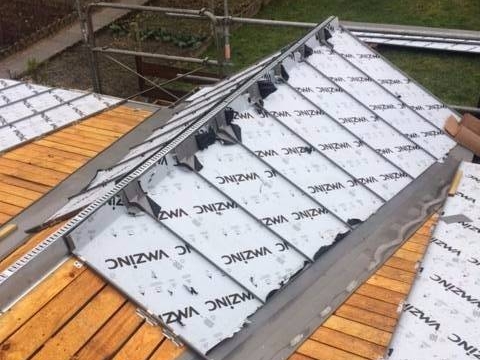 Réalisation d’une toiture zinc proche Gruchet Le Valasse